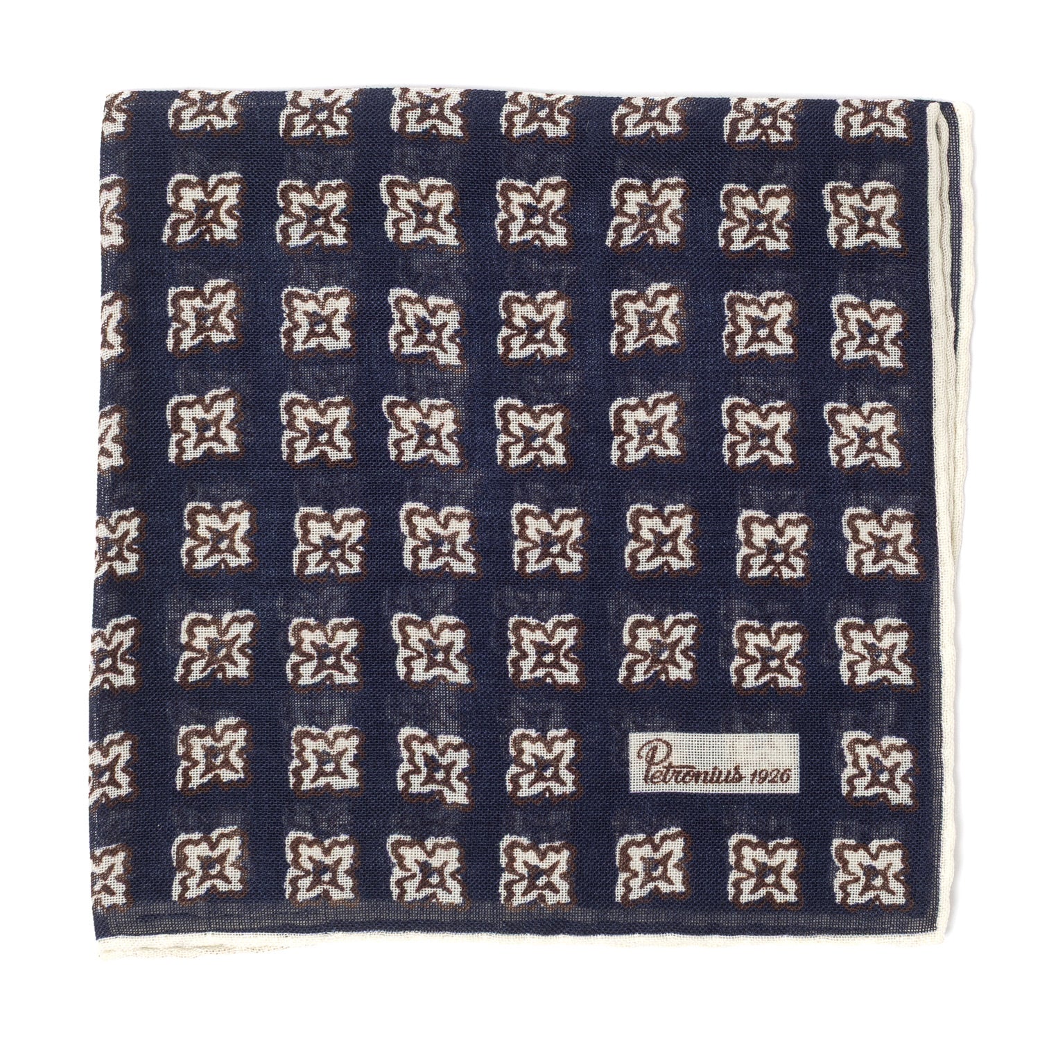 Pocket Square "Vintage 38" made of Wool and Silk - hand-rolled